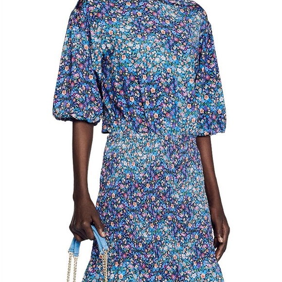 Sandro Spinelle Floral Print Cutout Back Dress Women’s size 40 NWT - Picture 1 of 5
